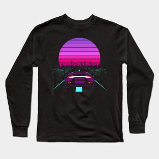 Retro Wave Sport Auto 80s Gift Long Sleeve T-Shirt